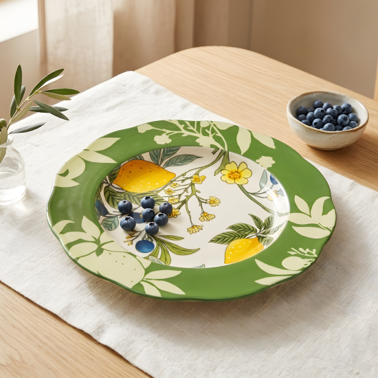 Lemon Pattern Porcelain Plate